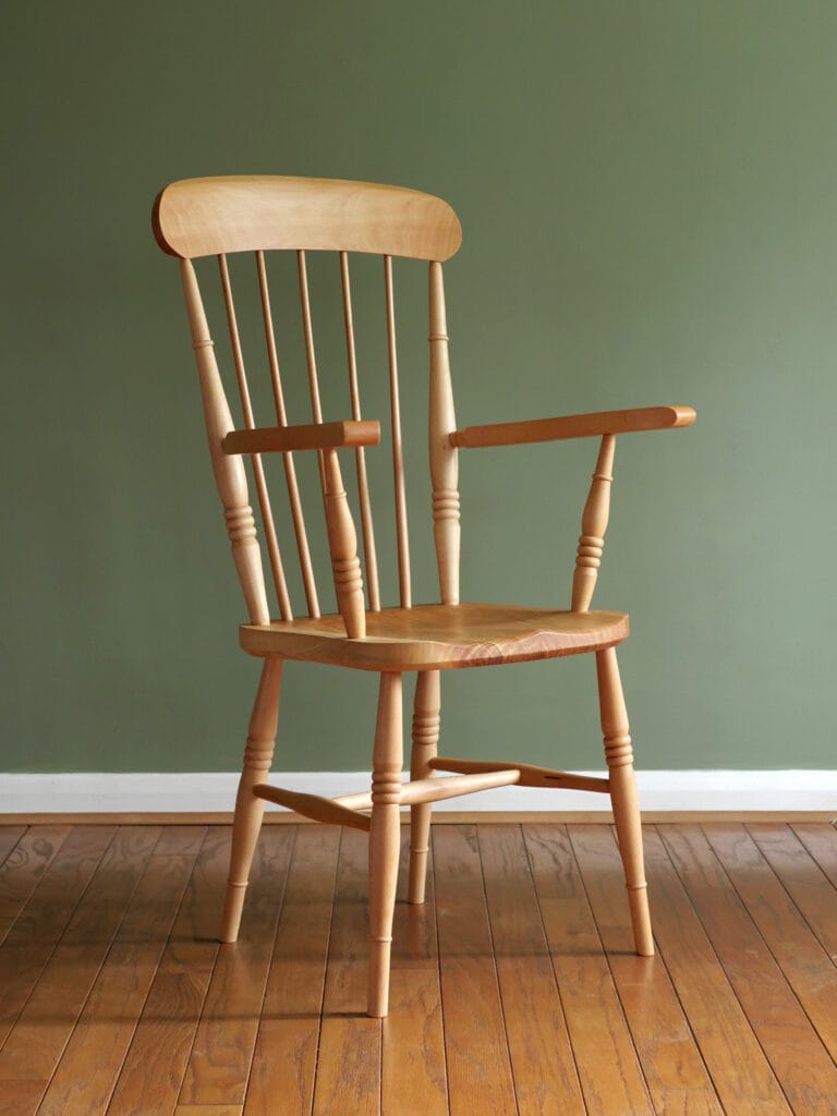 Handmade English comb back Windsor chair by Somerset chairmaker Alex Ward.